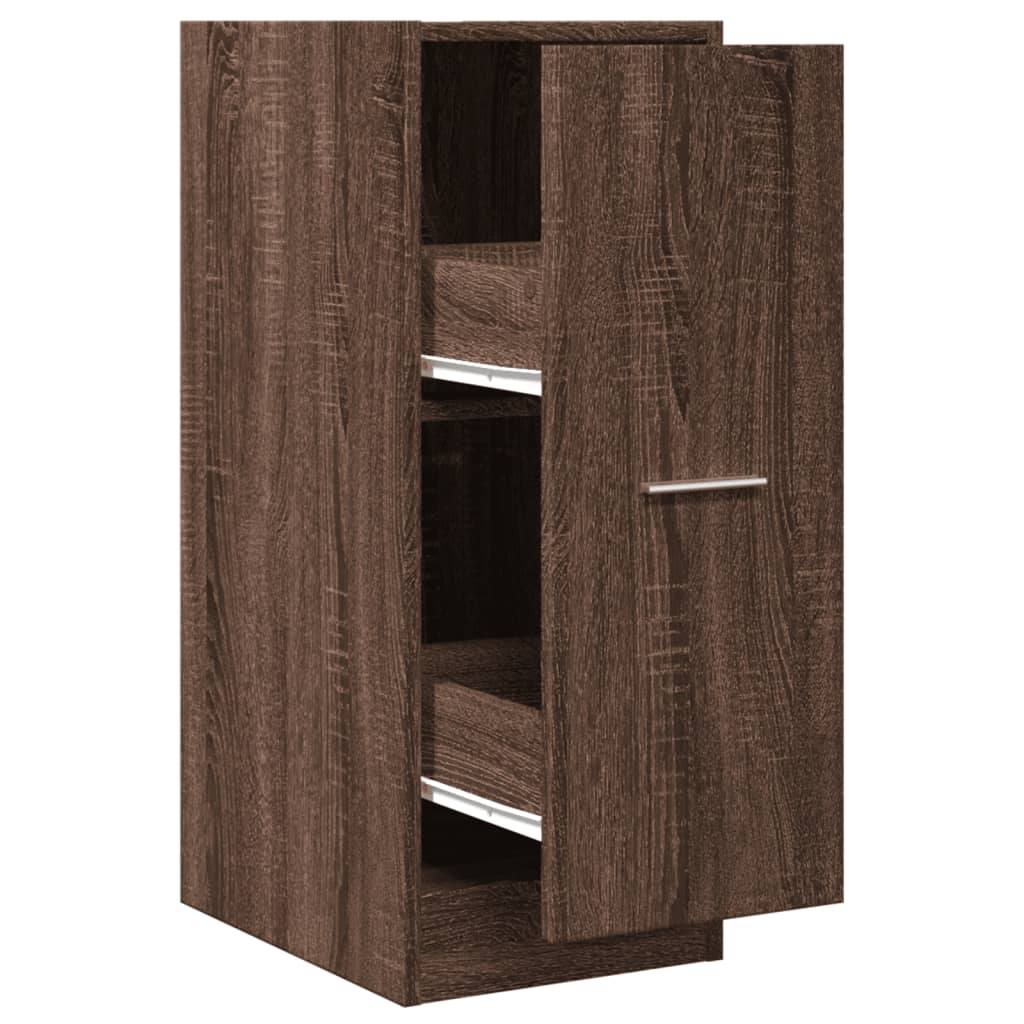 Armadietto da Farmacia Rovere Marrone 30x41x77,5 cm Truciolato