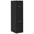 Armadietto da Farmacia Nero 30x41x118 cm in Truciolato