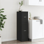 Armadietto da Farmacia Nero 30x41x118 cm in Truciolato