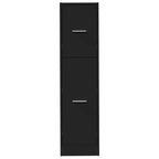 Armadietto da Farmacia Nero 30x41x118 cm in Truciolato