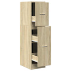 Armadietto da Farmacia Rovere Sonoma 30x41x118 cm in Truciolato