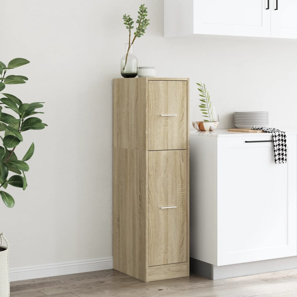 Armadietto da Farmacia Rovere Sonoma 30x41x118 cm in Truciolato