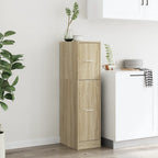 Armadietto da Farmacia Rovere Sonoma 30x41x118 cm in Truciolato