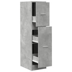 Armadietto da Farmacia Grigio Cemento 30x41x118 cm Truciolato