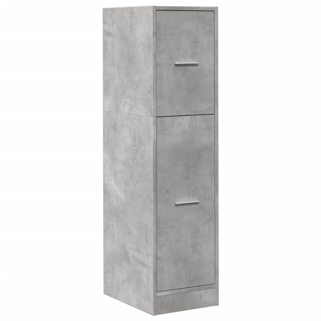 Armadietto da Farmacia Grigio Cemento 30x41x118 cm Truciolato