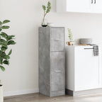 Armadietto da Farmacia Grigio Cemento 30x41x118 cm Truciolato