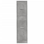 Armadietto da Farmacia Grigio Cemento 30x41x118 cm Truciolato