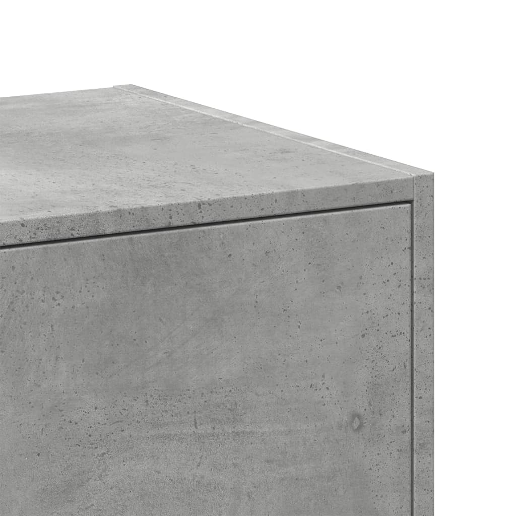 Armadietto da Farmacia Grigio Cemento 30x41x118 cm Truciolato