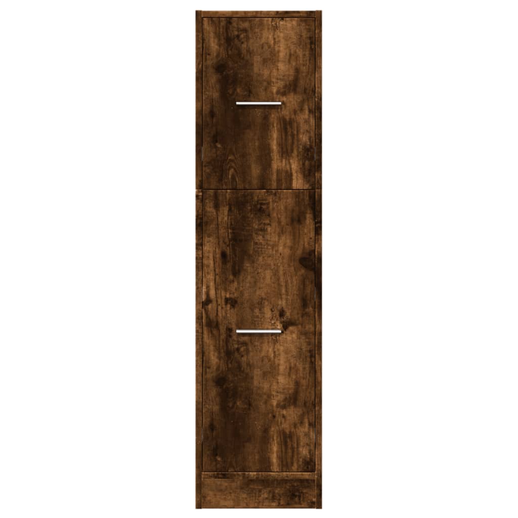 Armadietto da Farmacia Rovere Fumo 30x41x118 cm in Truciolato
