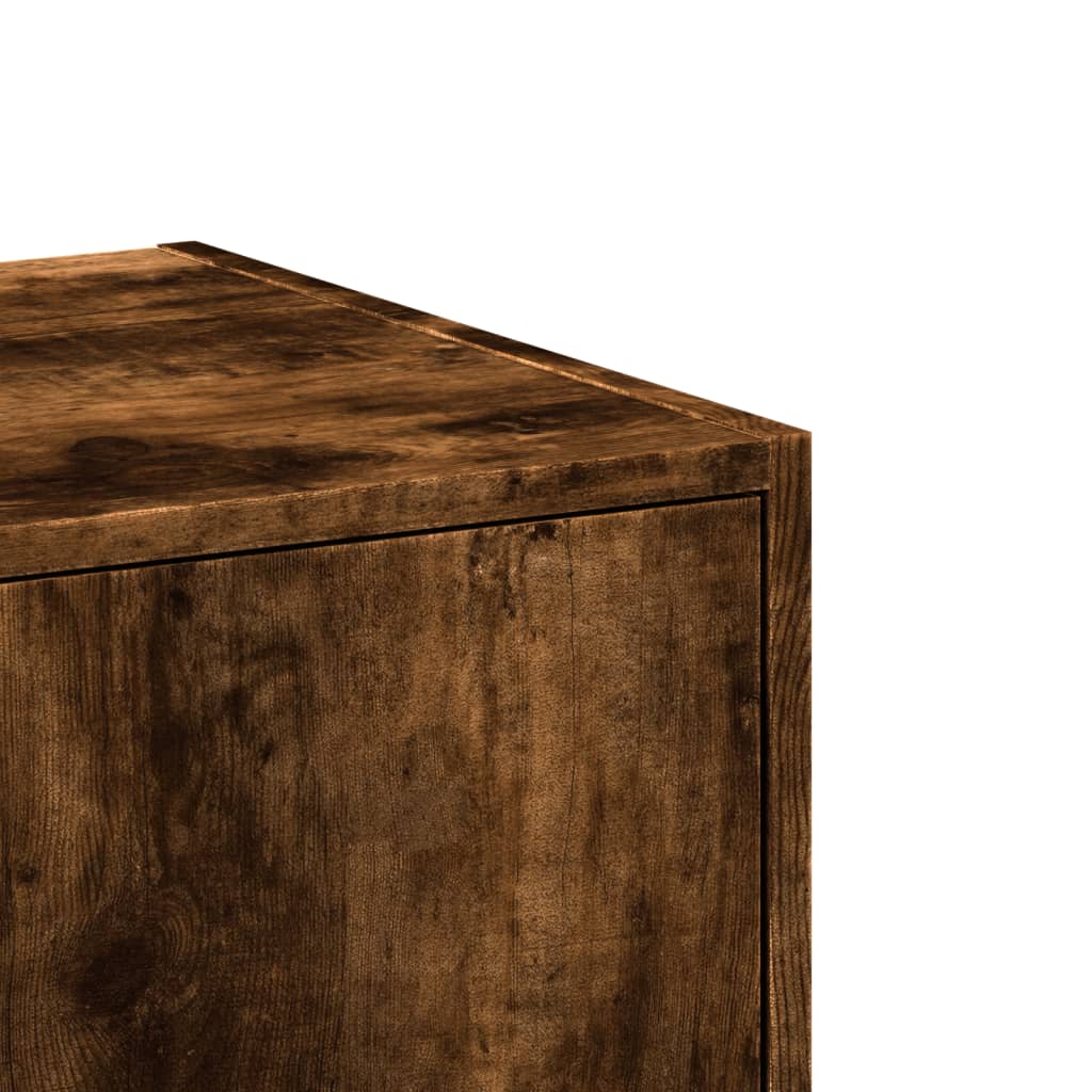 Armadietto da Farmacia Rovere Fumo 30x41x118 cm in Truciolato