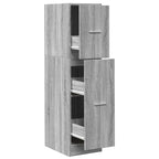 Armadietto da Farmacia Grigio Sonoma 30x41x118 cm in Truciolato