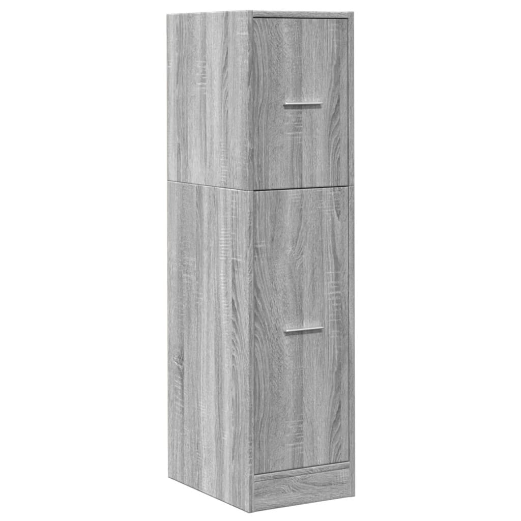 Armadietto da Farmacia Grigio Sonoma 30x41x118 cm in Truciolato