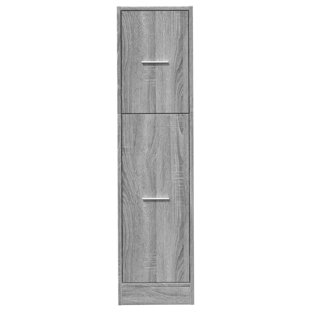 Armadietto da Farmacia Grigio Sonoma 30x41x118 cm in Truciolato