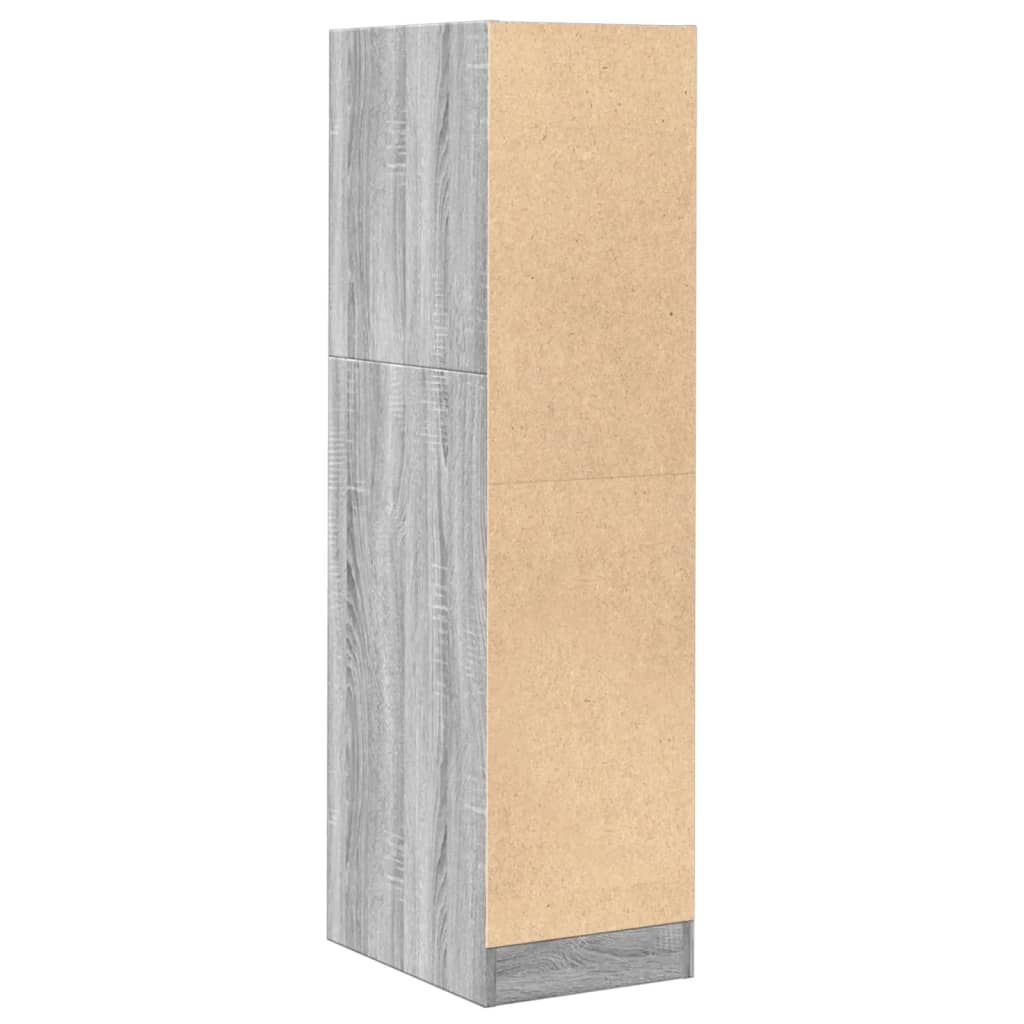 Armadietto da Farmacia Grigio Sonoma 30x41x118 cm in Truciolato