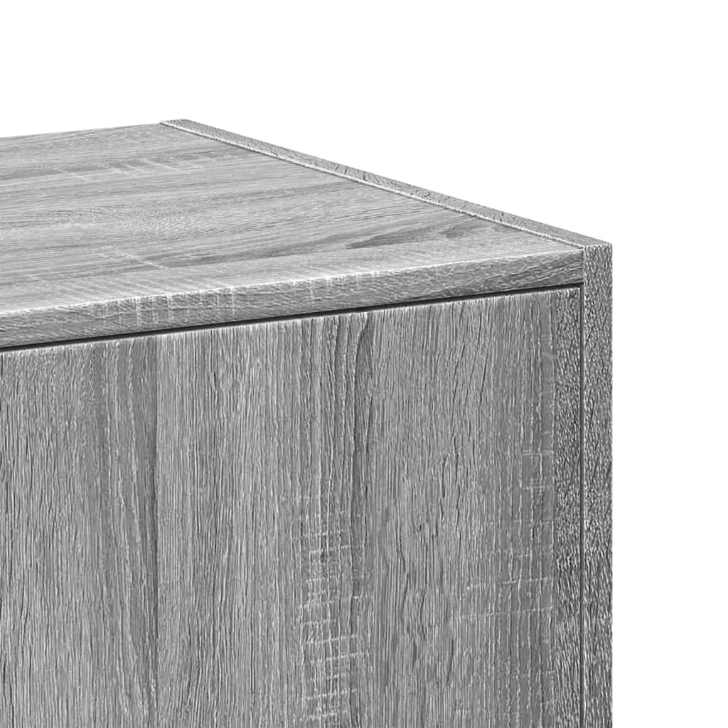 Armadietto da Farmacia Grigio Sonoma 30x41x118 cm in Truciolato