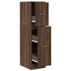 Armadietto da Farmacia Rovere Marrone 30x41x118 cm Truciolato