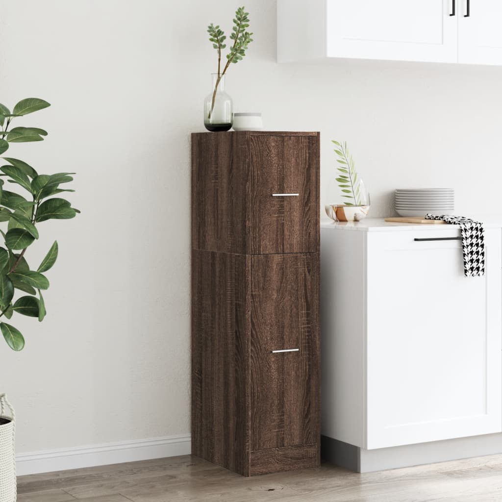 Armadietto da Farmacia Rovere Marrone 30x41x118 cm Truciolato