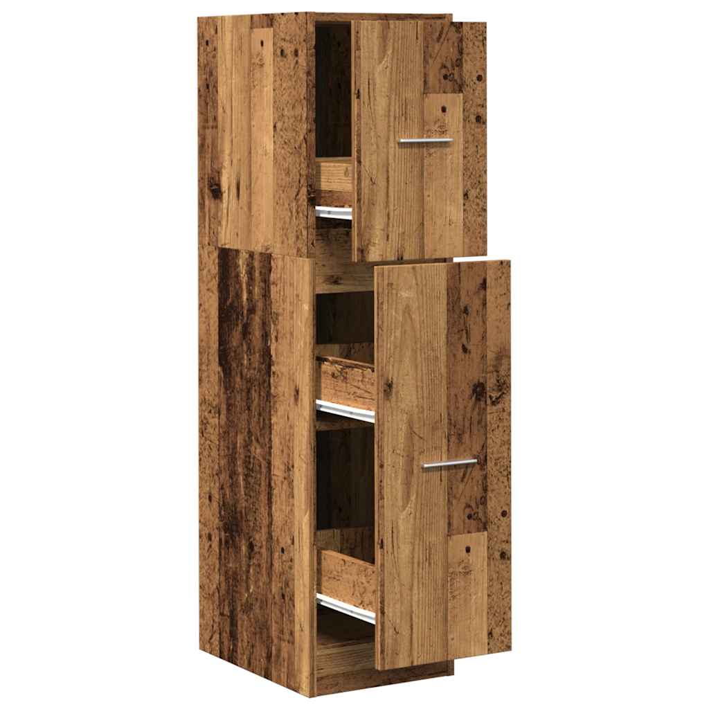 Armadietto da Farmacia Legno Vecchio 30x41x118 cm in Truciolato