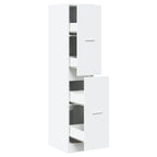 Mobiletto da Farmacia Bianco 30x41x144,5 cm Legno Agglomerato
