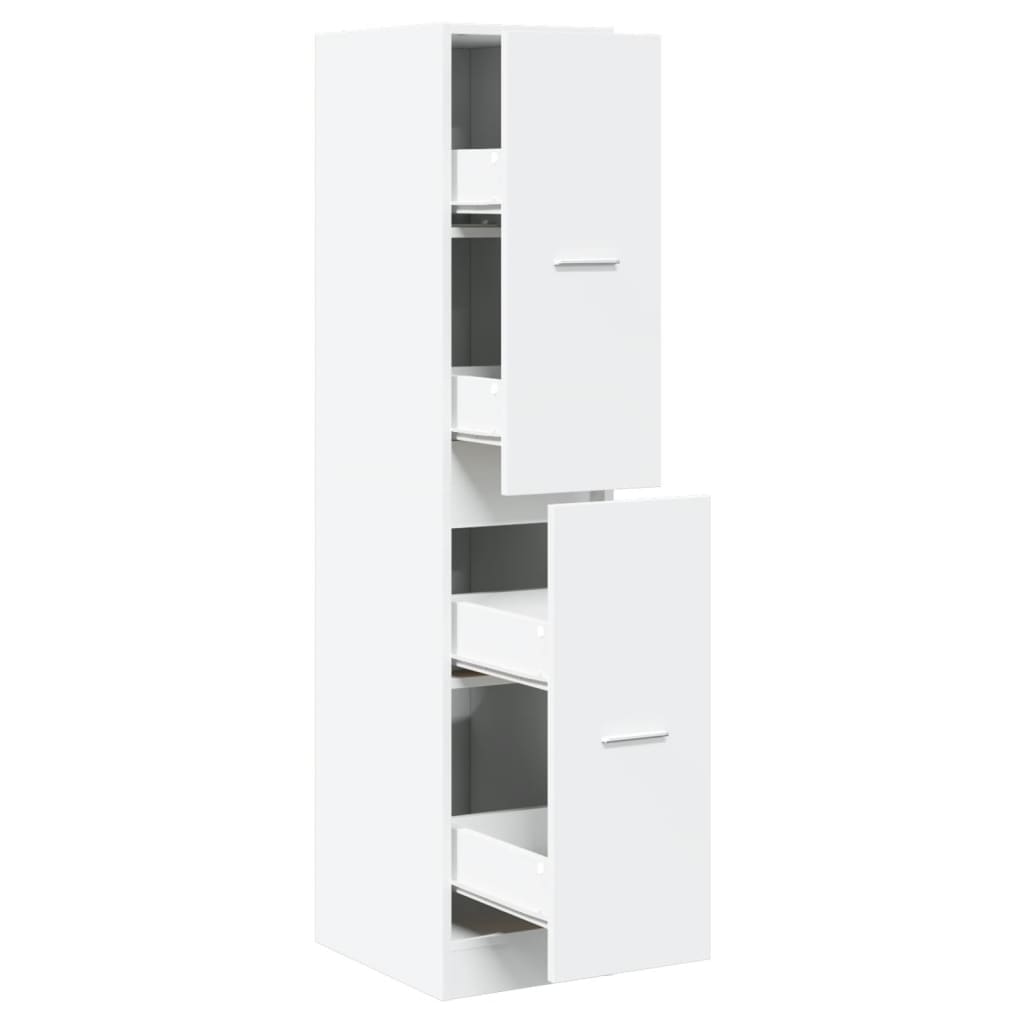 Mobiletto da Farmacia Bianco 30x41x144,5 cm Legno Agglomerato
