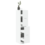 Mobiletto da Farmacia Bianco 30x41x144,5 cm Legno Agglomerato