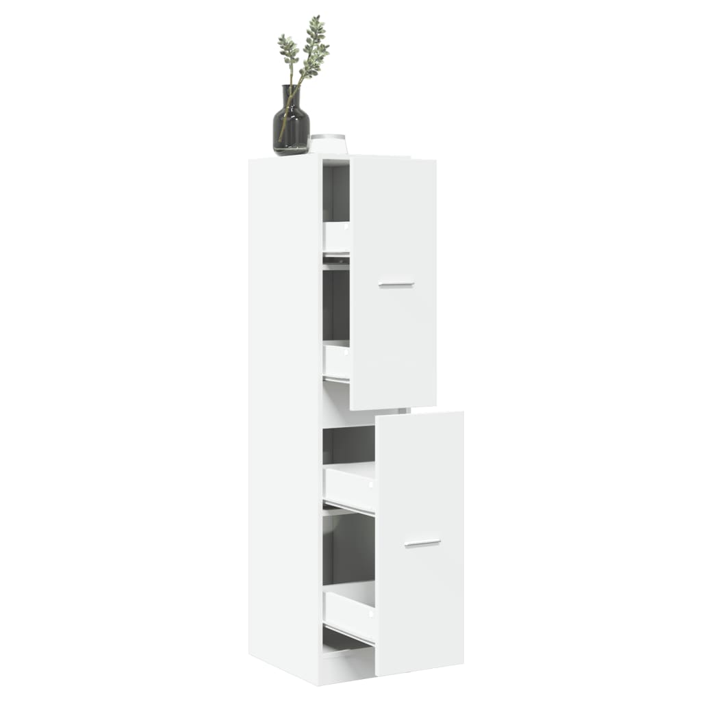 Mobiletto da Farmacia Bianco 30x41x144,5 cm Legno Agglomerato