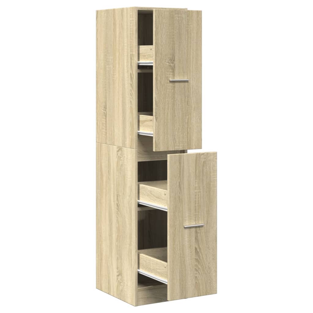 Mobiletto da Farmacia Rovere Sonoma 30x41x144,5 cm Legno Agglomerato
