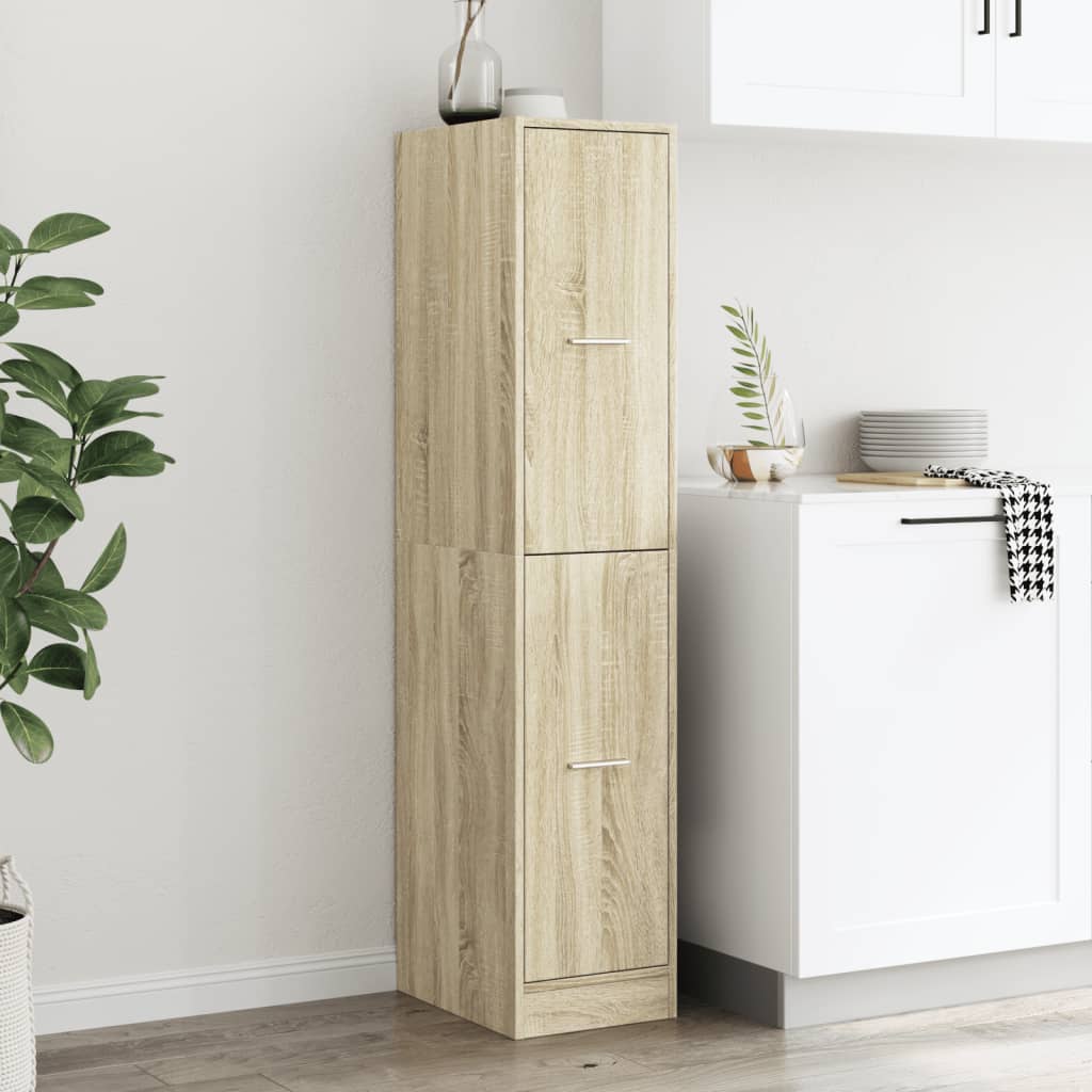 Mobiletto da Farmacia Rovere Sonoma 30x41x144,5 cm Legno Agglomerato