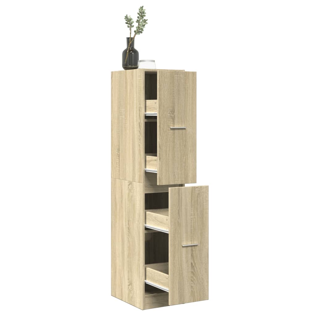 Mobiletto da Farmacia Rovere Sonoma 30x41x144,5 cm Legno Agglomerato
