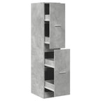 Armadietto da Farmacia Grigio Cemento 30x41x144,5 cm Truciolato