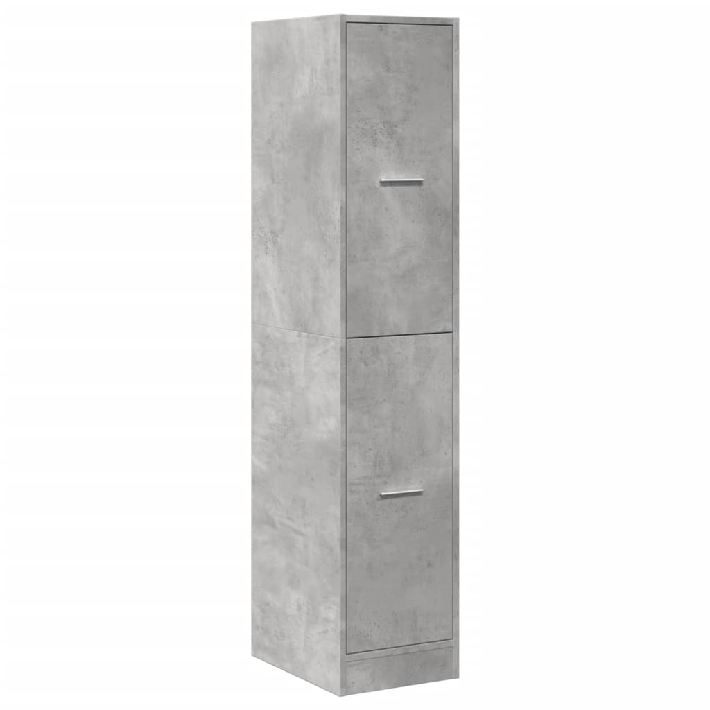 Armadietto da Farmacia Grigio Cemento 30x41x144,5 cm Truciolato