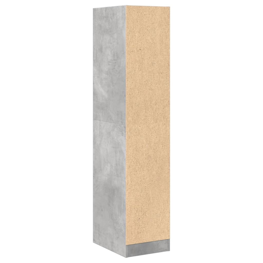 Armadietto da Farmacia Grigio Cemento 30x41x144,5 cm Truciolato