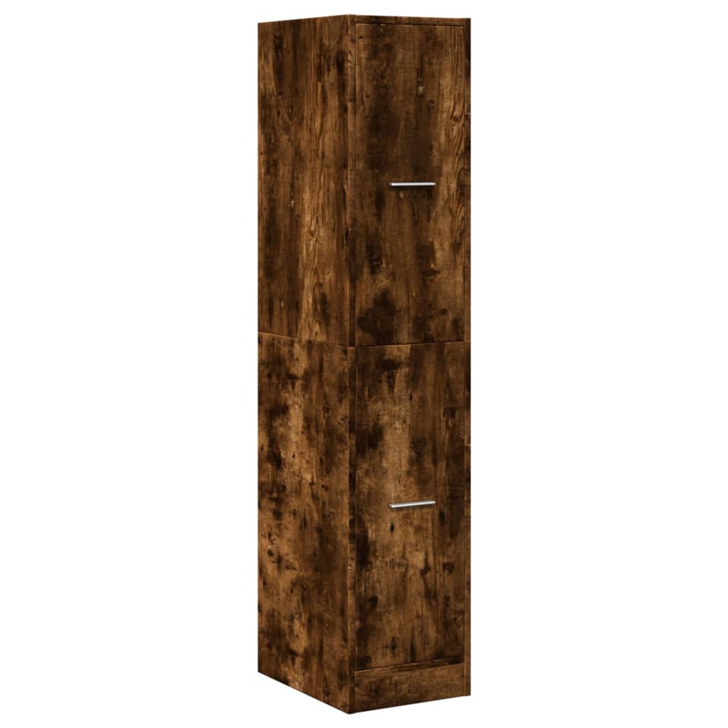 Armadietto da Farmacia Rovere Fumo 30x41x144,5 cm in Truciolato