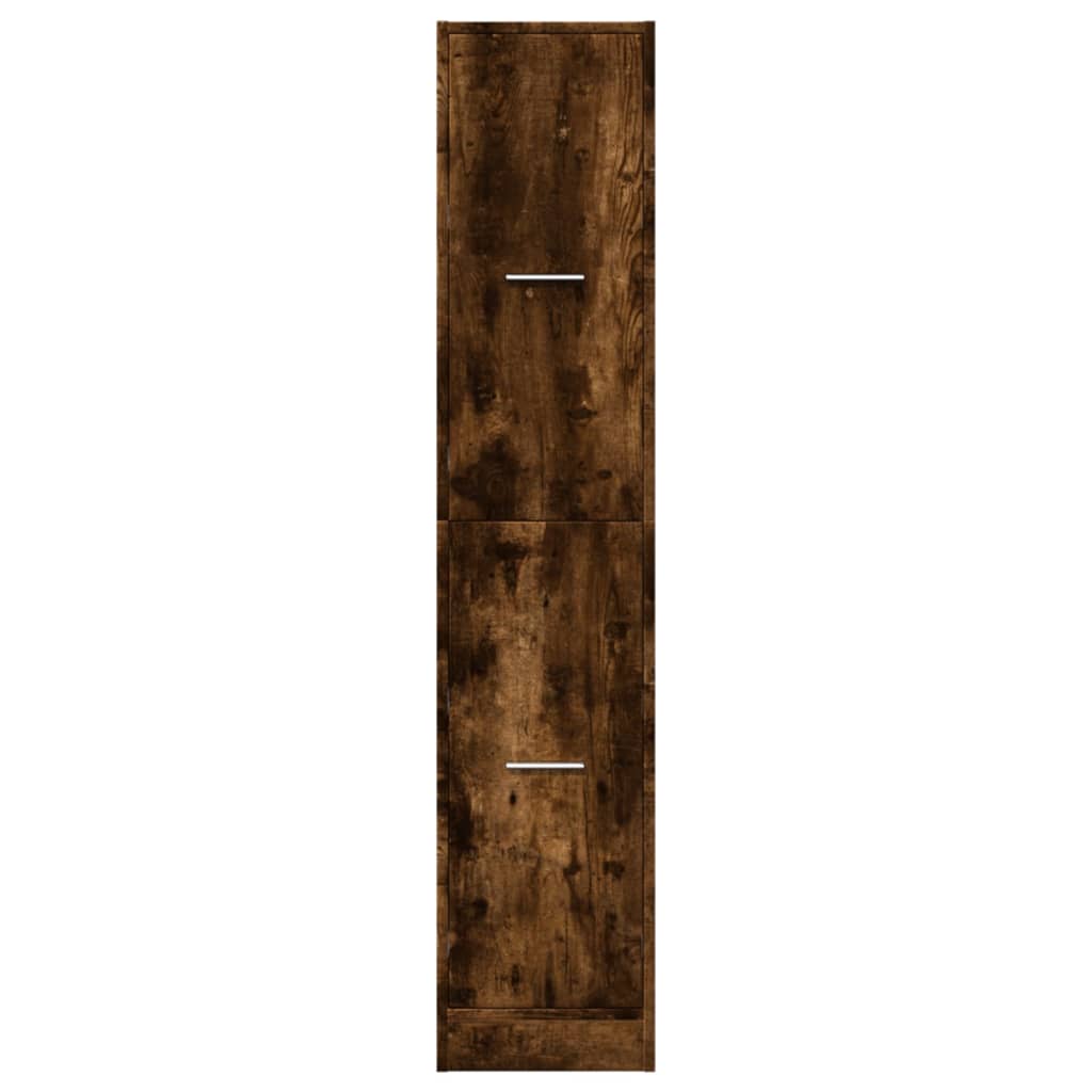 Armadietto da Farmacia Rovere Fumo 30x41x144,5 cm in Truciolato