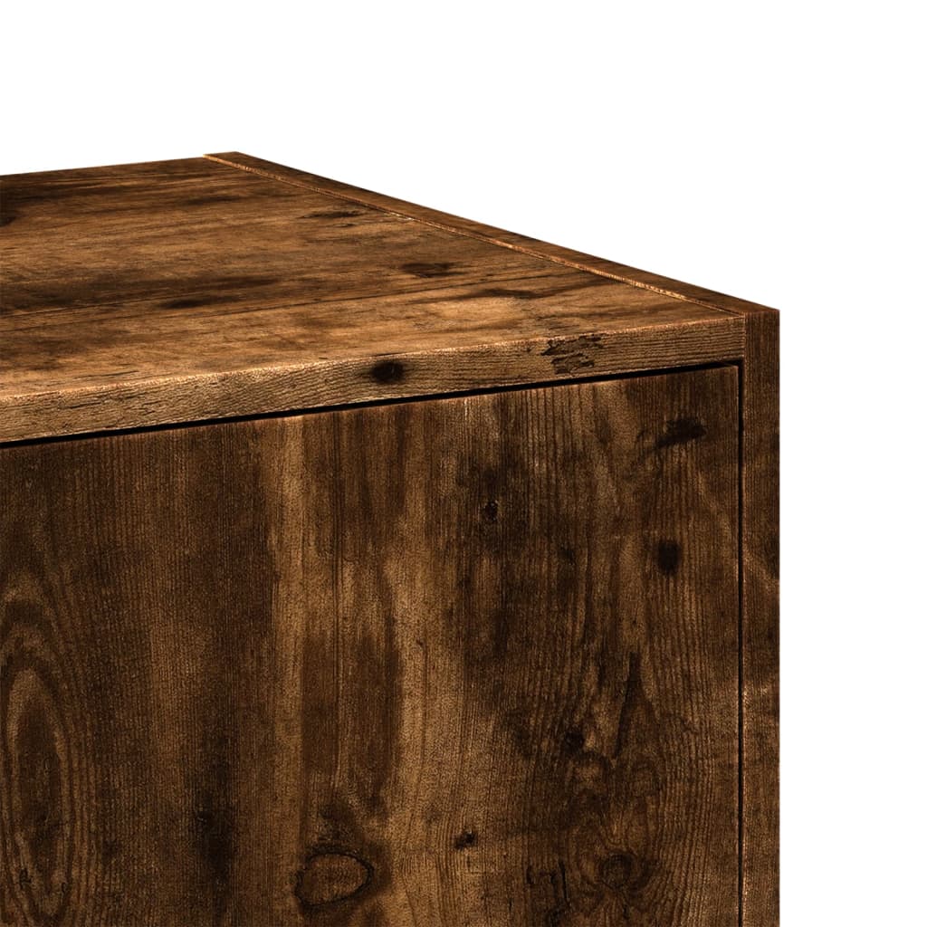 Armadietto da Farmacia Rovere Fumo 30x41x144,5 cm in Truciolato