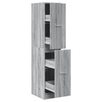 Armadietto da Farmacia Grigio Sonoma 30x41x144,5 cm Truciolato