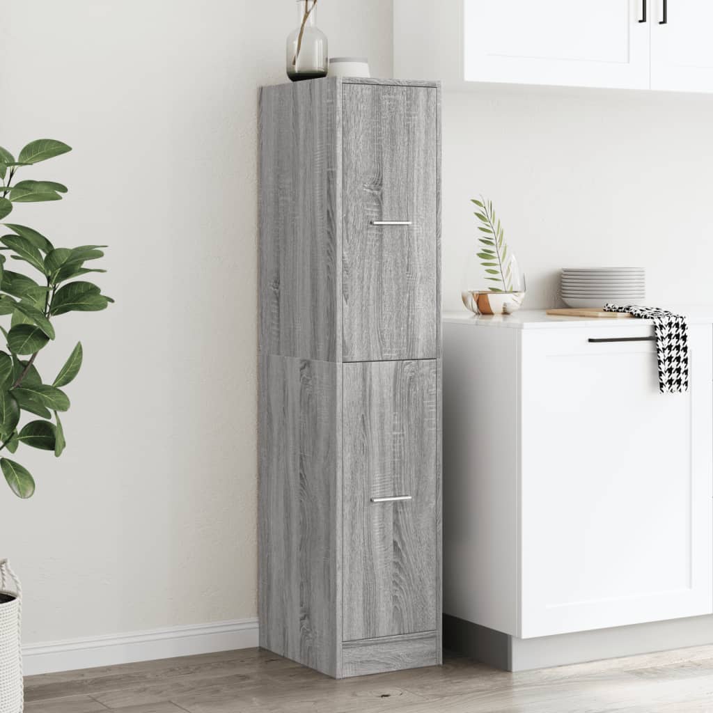 Armadietto da Farmacia Grigio Sonoma 30x41x144,5 cm Truciolato