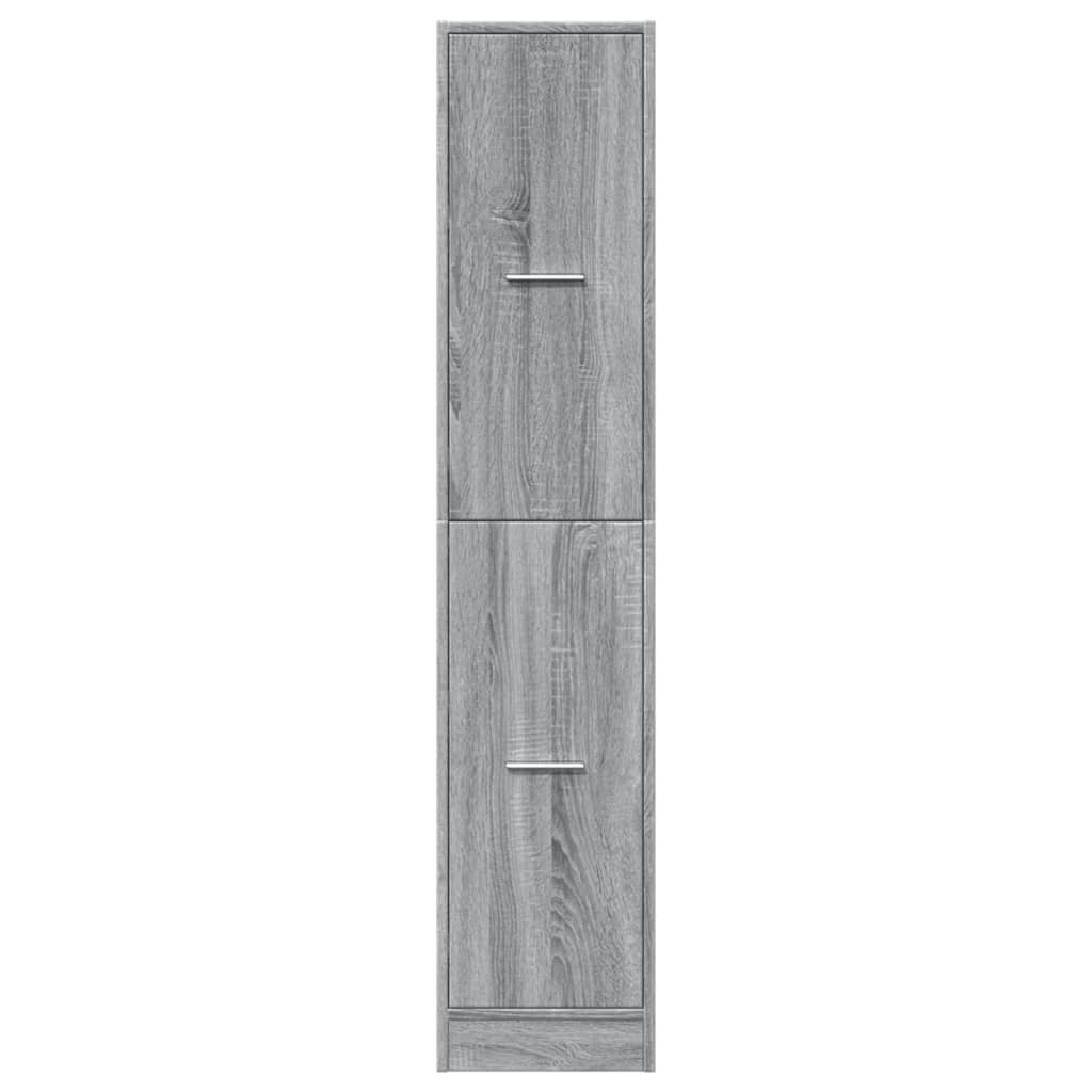 Armadietto da Farmacia Grigio Sonoma 30x41x144,5 cm Truciolato