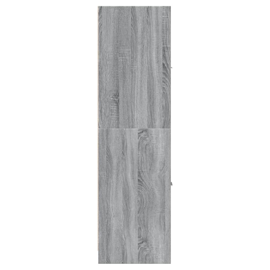 Armadietto da Farmacia Grigio Sonoma 30x41x144,5 cm Truciolato