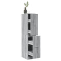 Armadietto da Farmacia Grigio Sonoma 30x41x144,5 cm Truciolato