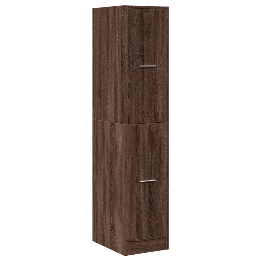 Armadietto da Farmacia Rovere Marrone 30x41x144,5 cm Truciolato