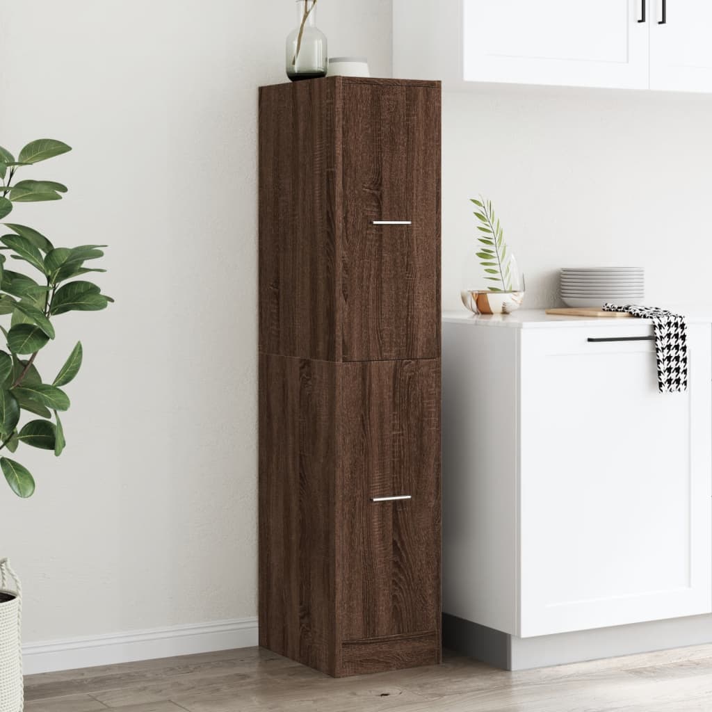 Armadietto da Farmacia Rovere Marrone 30x41x144,5 cm Truciolato