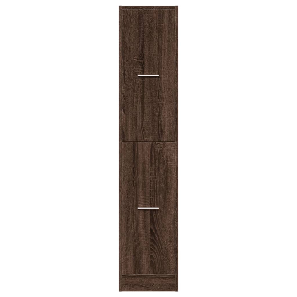 Armadietto da Farmacia Rovere Marrone 30x41x144,5 cm Truciolato