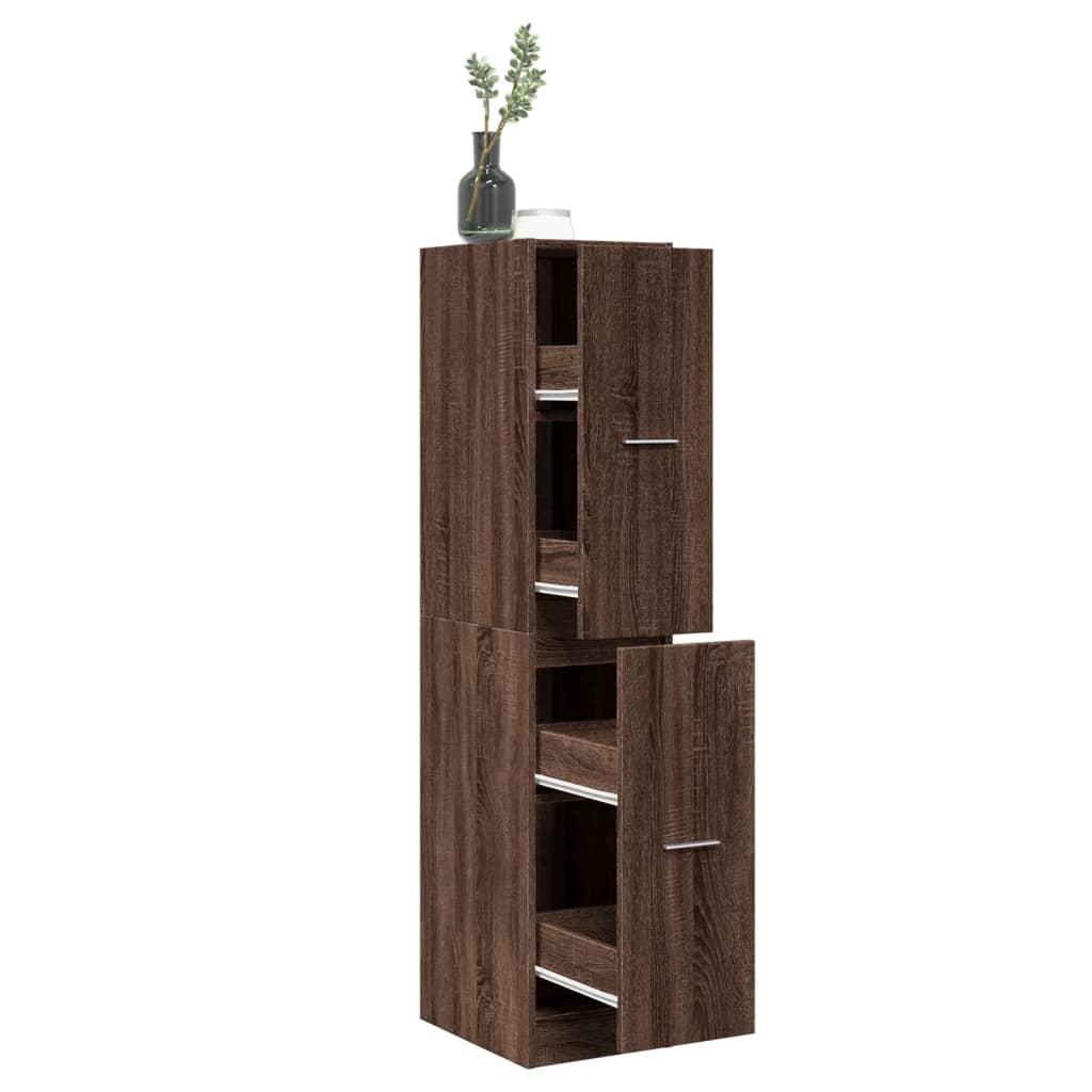 Armadietto da Farmacia Rovere Marrone 30x41x144,5 cm Truciolato