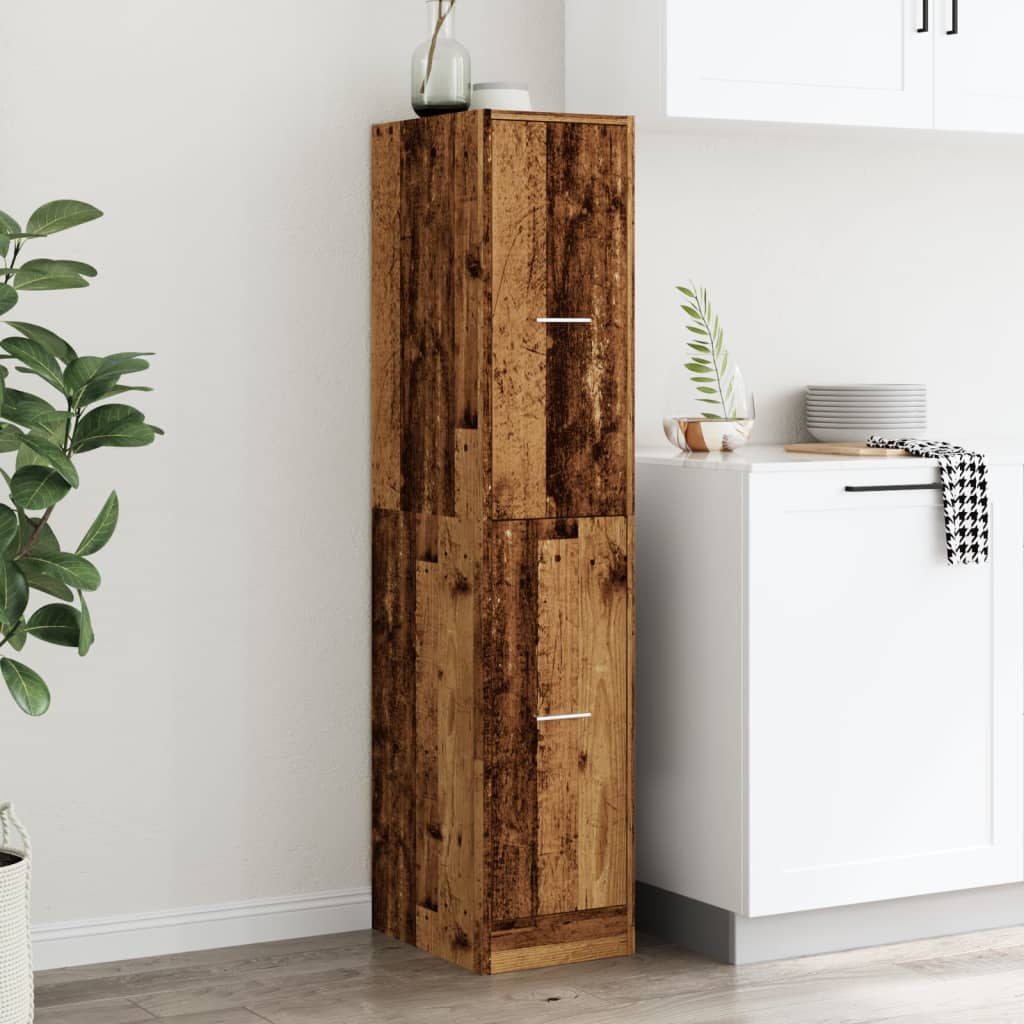 Armadietto da Farmacia Legno Vecchio 30x41x144,5 cm Truciolato