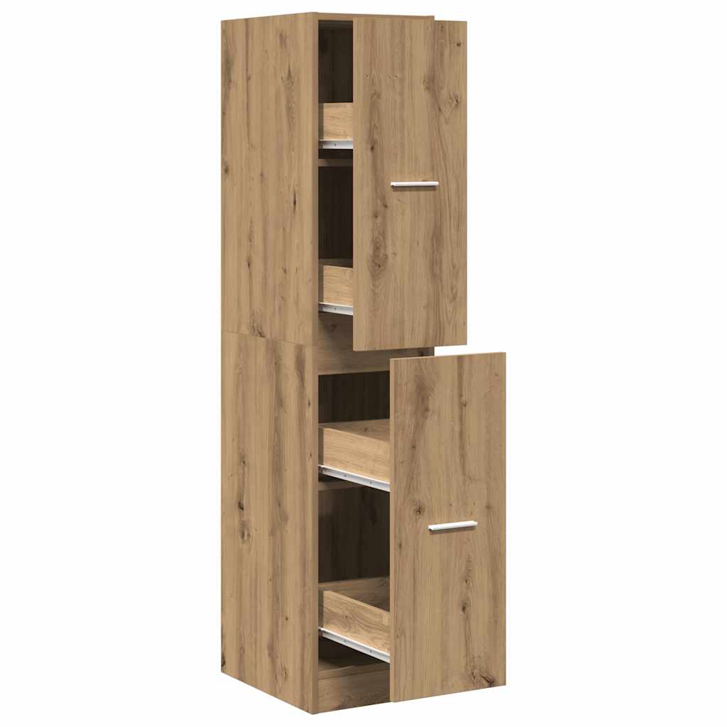 Mobiletto da Farmacia Artigianale Rovere 30x41x144,5 cm Legno Agglomerato