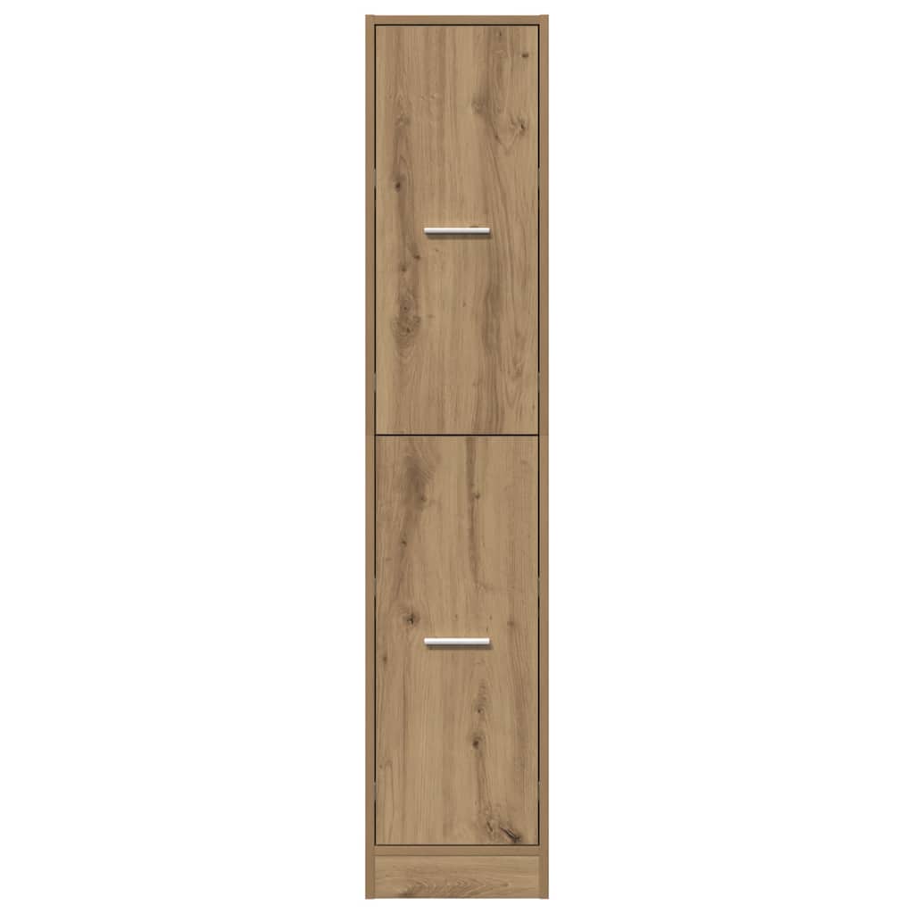 Mobiletto da Farmacia Artigianale Rovere 30x41x144,5 cm Legno Agglomerato