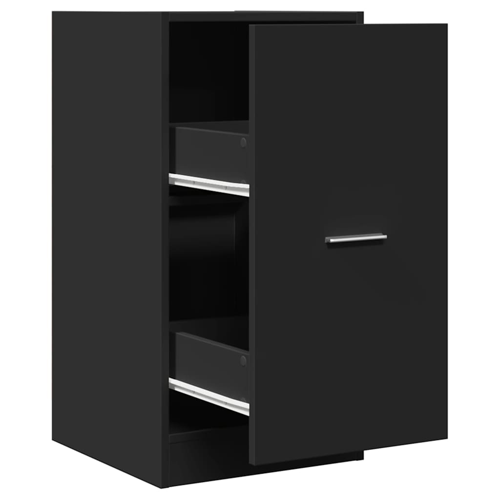 Armadietto da Farmacia Nero 40x41x77,5 cm in Truciolato