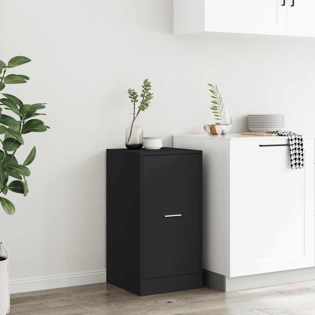 Armadietto da Farmacia Nero 40x41x77,5 cm in Truciolato