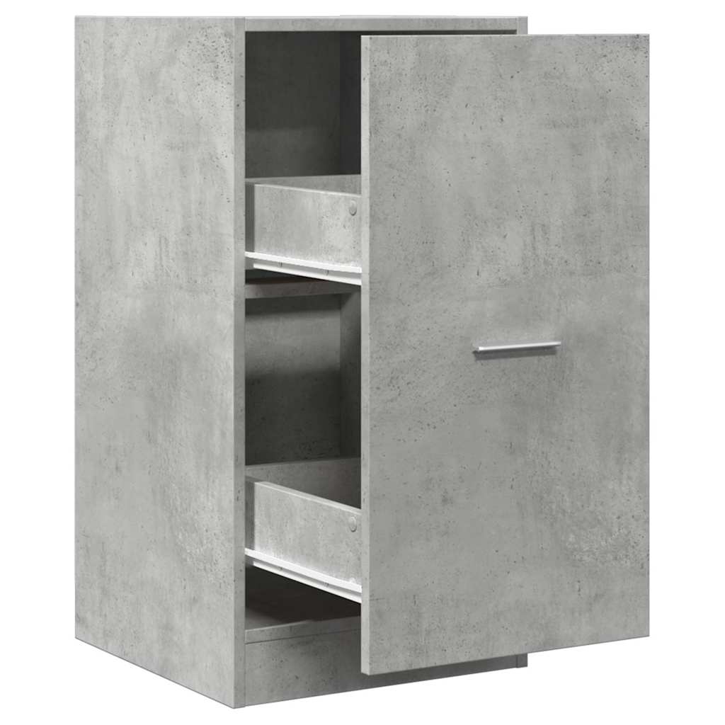 Armadietto da Farmacia Grigio Cemento 40x41x77,5 cm Truciolato
